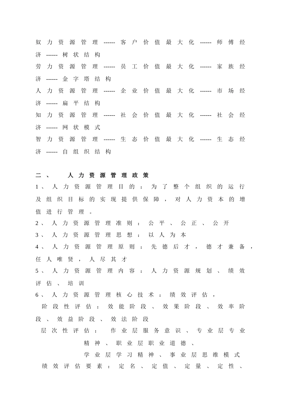 公司人力资源操作手册范本_第2页