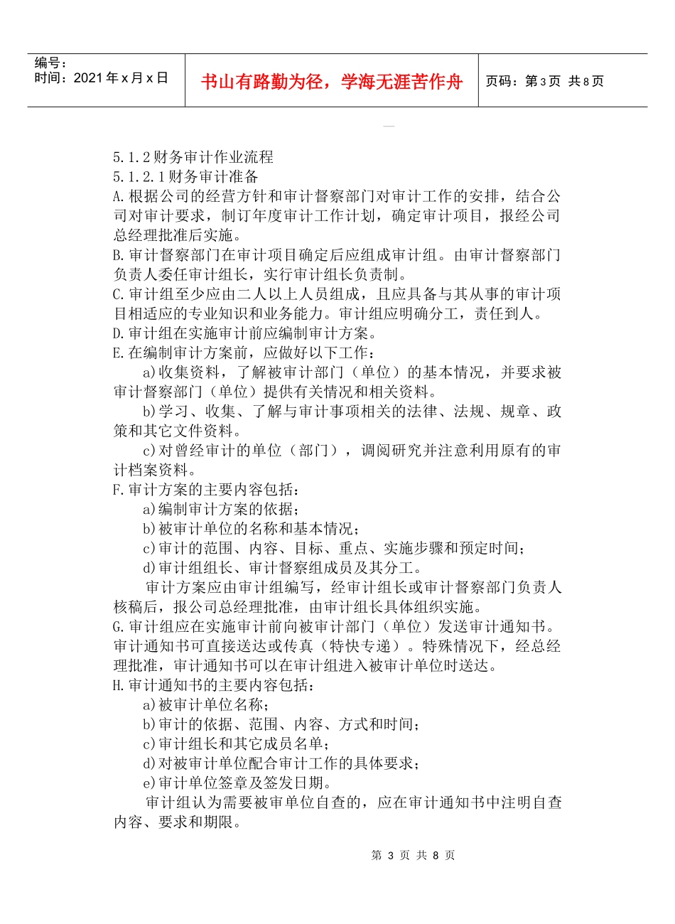 公司审计督察体系流程(doc 10)_第3页