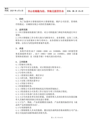 公司审计督察体系流程(doc 10)