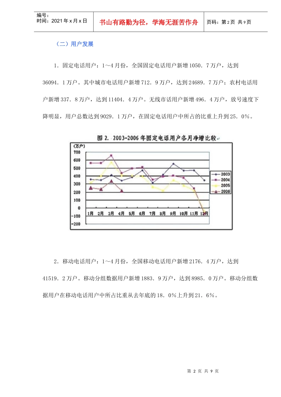 全国通信行业运行状况分析报告_第2页
