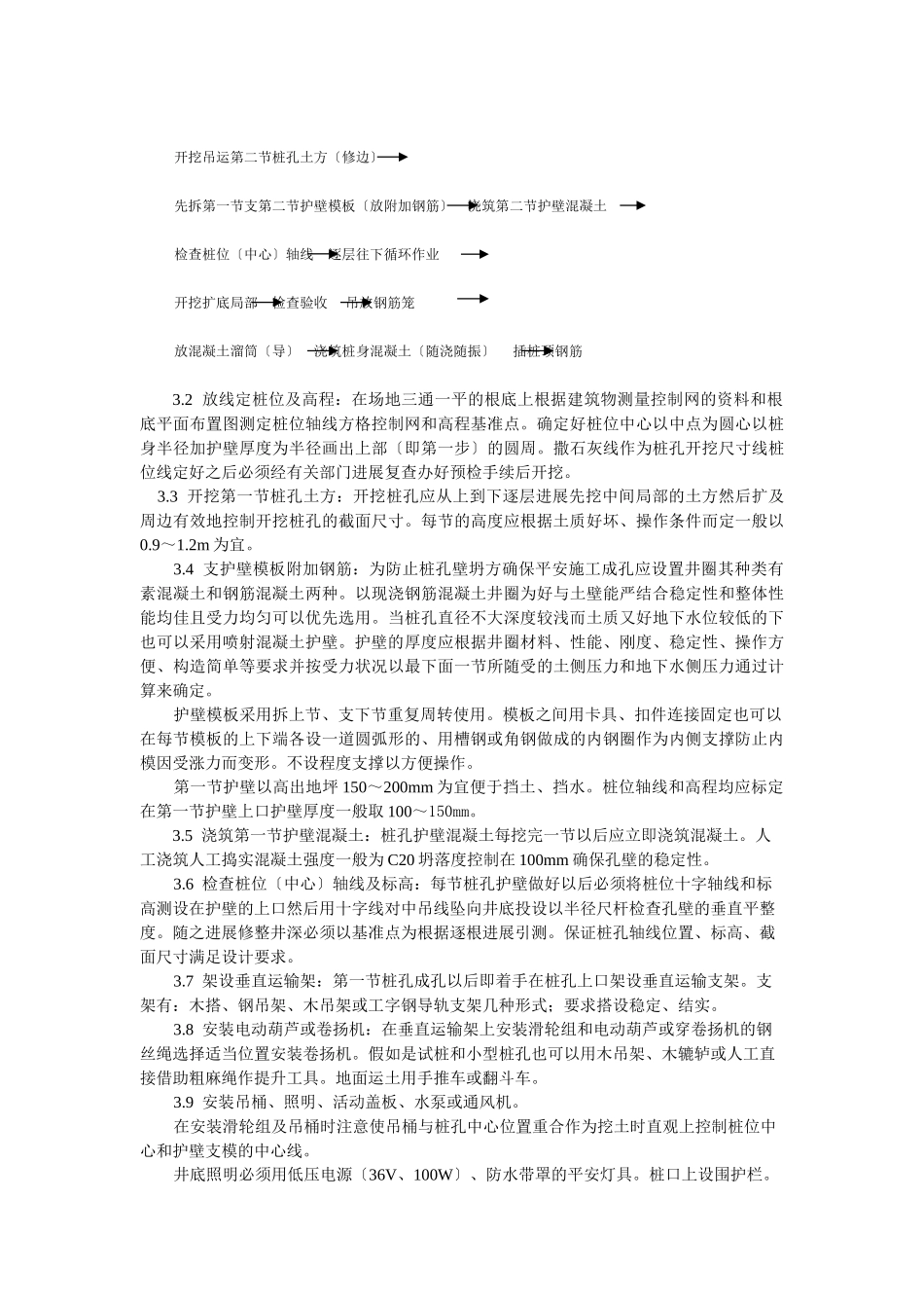 人工成孔灌注桩施工工艺标准_第2页