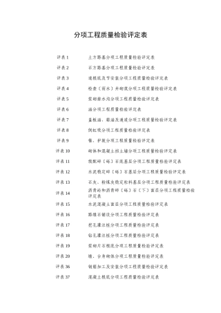 公路工程监理评表表式