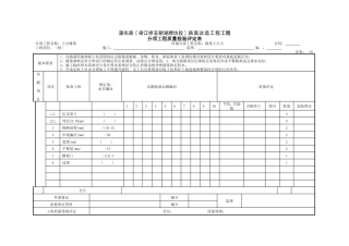 公路工程分项工程质量检验评定表格