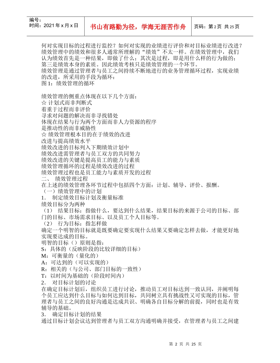 公司绩效管理操作手册_第2页