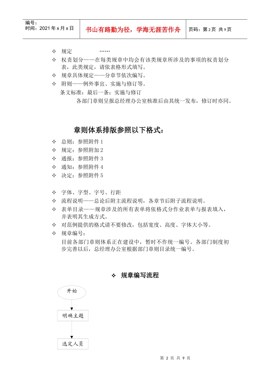 关于章则、流程编写与实施、学习的说_第2页
