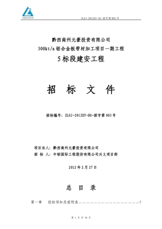 兴义铝板带项目招标文件建安_5标段_v1