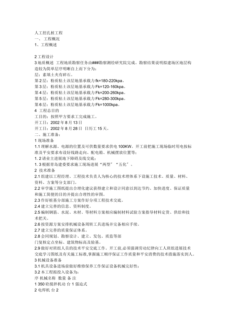 人工挖孔桩工程_第1页