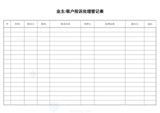 业主投诉处理登记表_secret