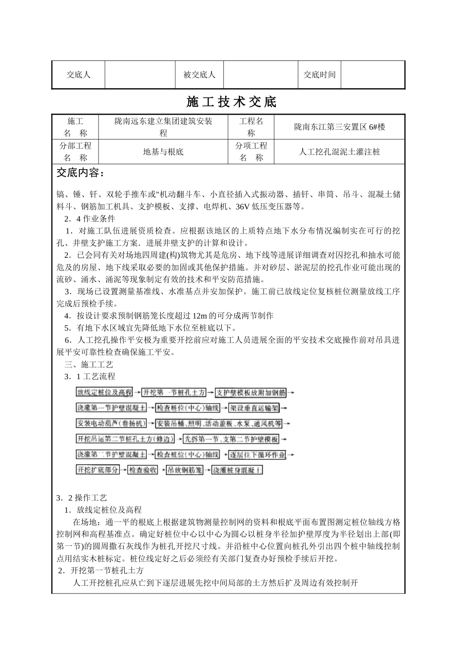 人工挖孔混凝土灌注桩施工技术交底_第2页