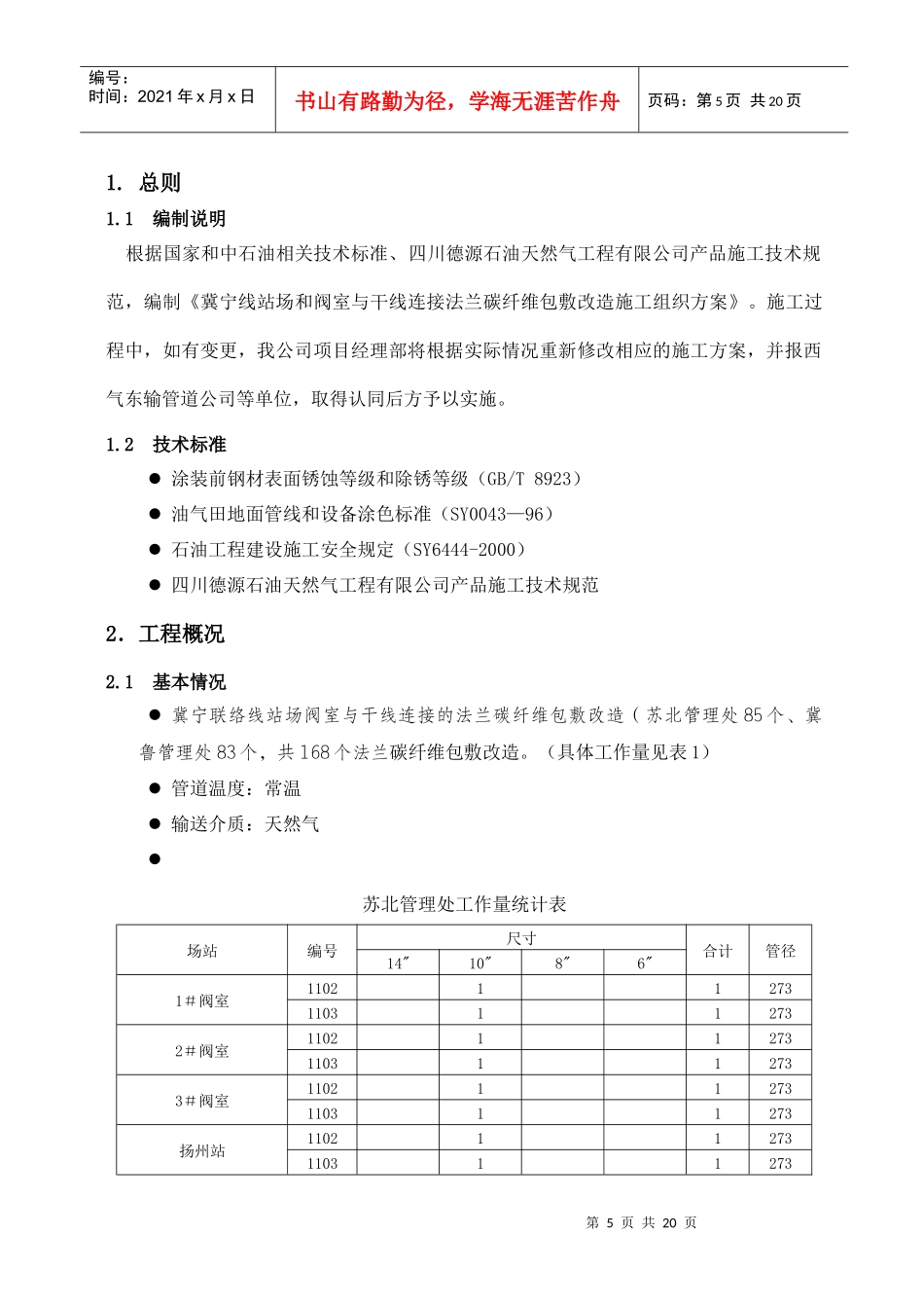 冀宁线站场和阀室与干线连接法兰碳纤维包敷改造施工组织方案_第3页