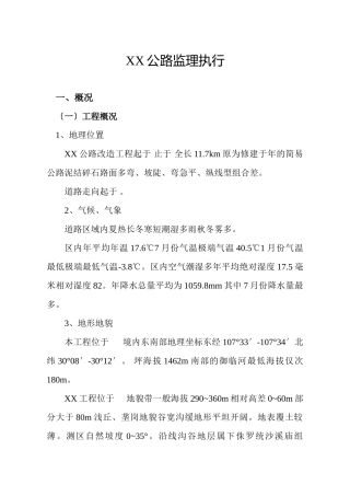 公路监理执行报告