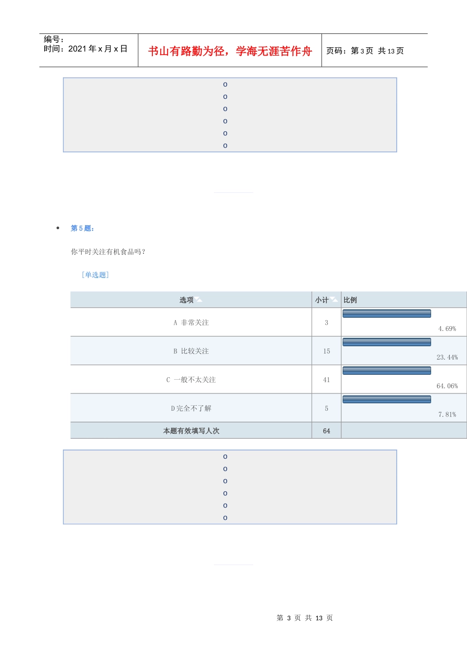 关于有机农产品的市场调查问卷_第3页