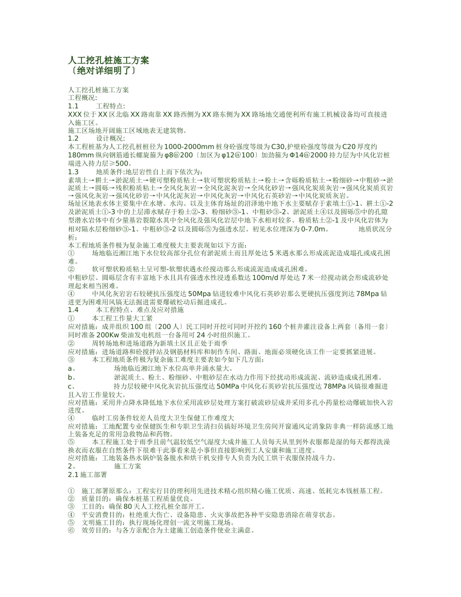 人工挖孔桩施工方案3_第1页