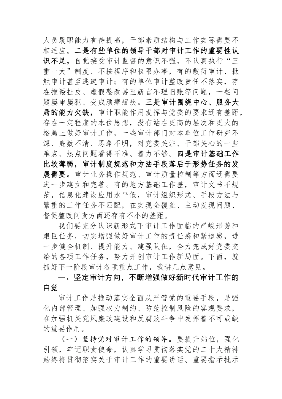 在审计工作会议上的讲话_第2页