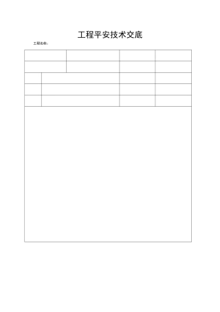 分项工程安全技术交底