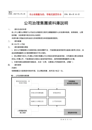 公司治理集团资料库说明