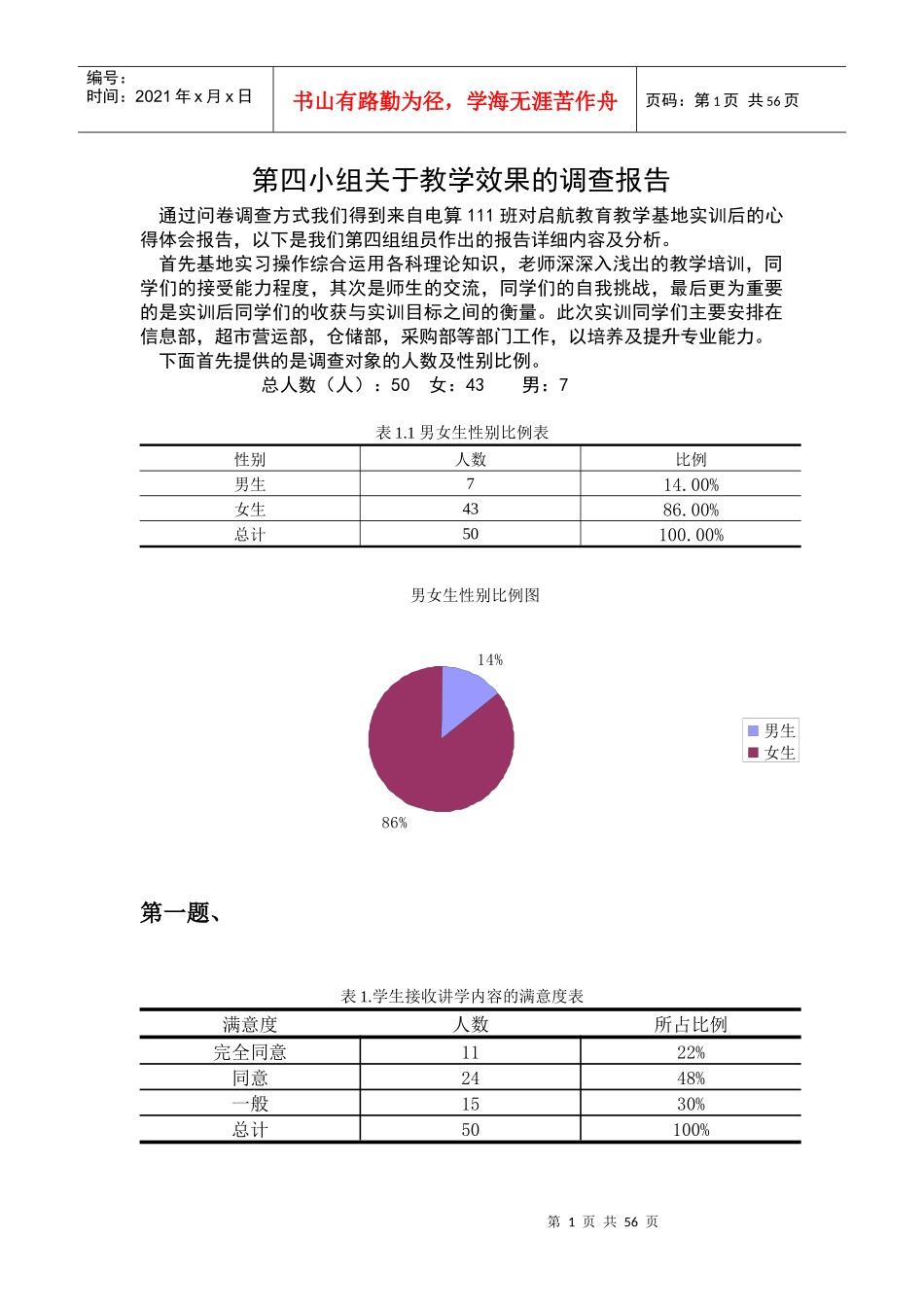 关于教学效果的调查报告_第1页