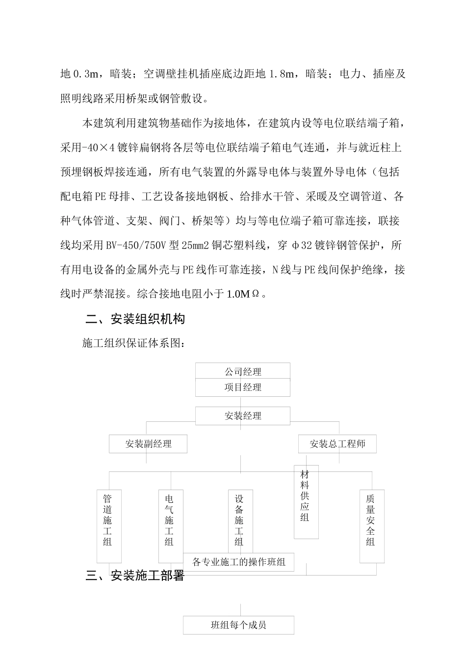 号厂房工程电气、给排水施工组织设计（陪标2）_第3页