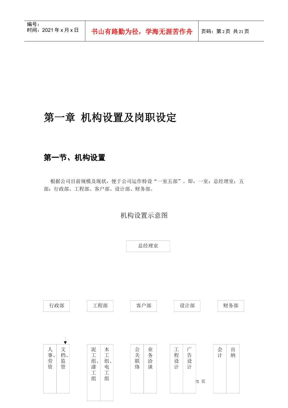 公司机构设置及基本管理规定_第2页