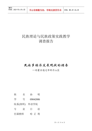 关于民族乡经济发展现状的调查