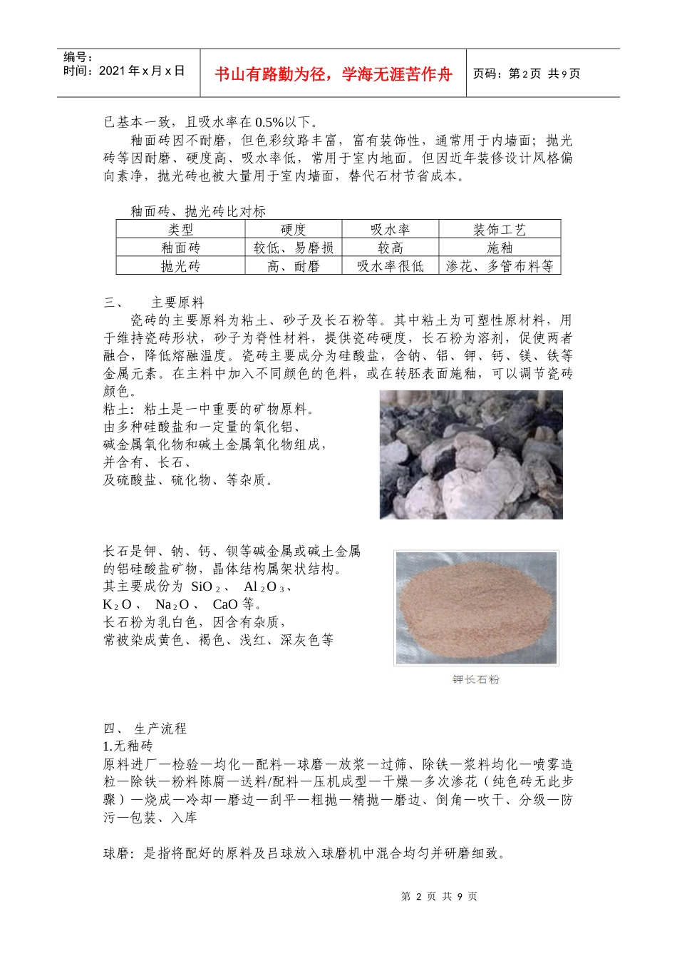 关于瓷砖的调查报告_第2页