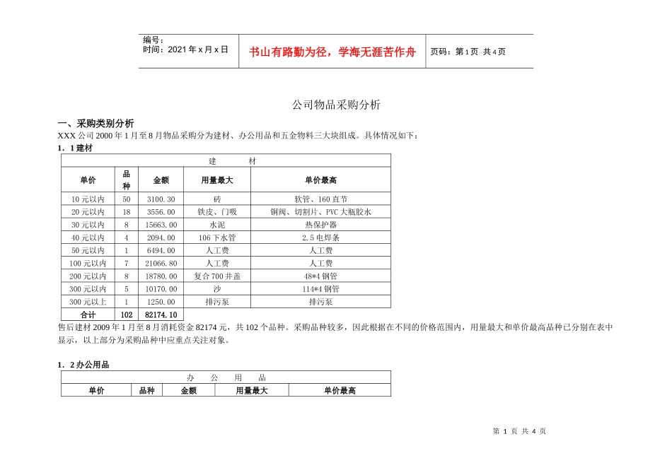 公司物品采购分析_第1页