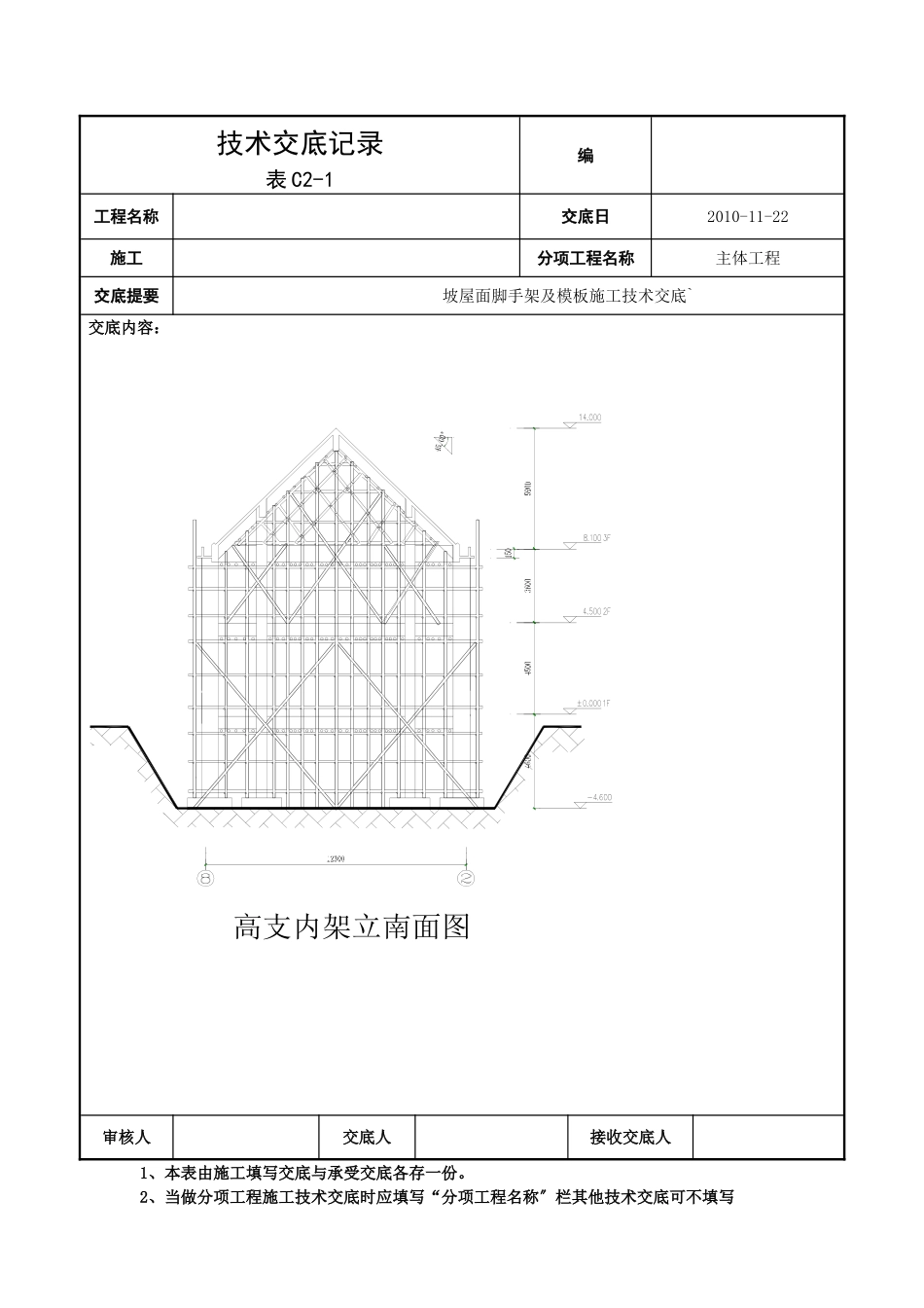 坡屋面脚手架及模板施工技术交底_第3页