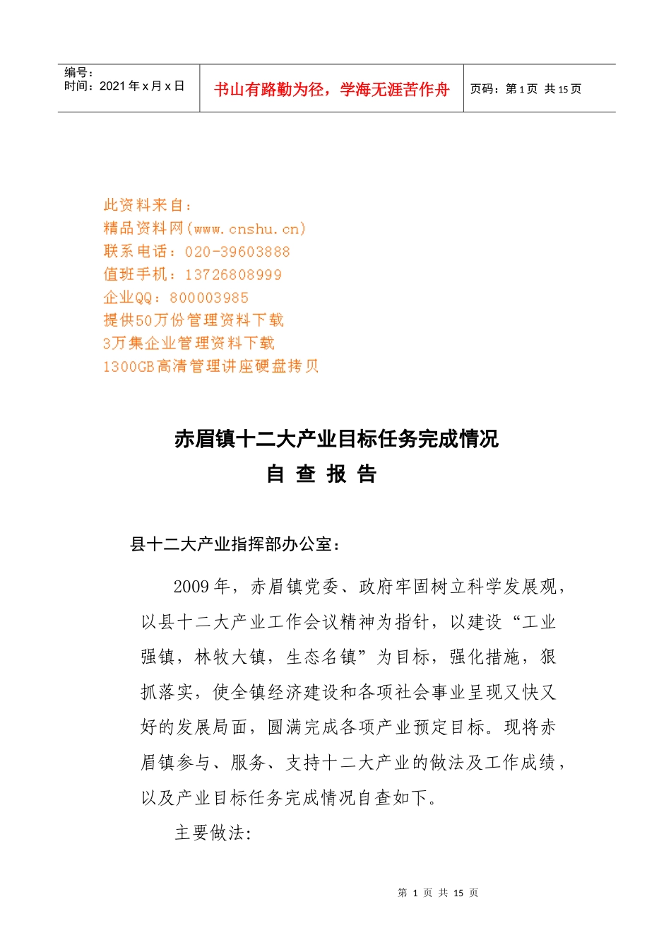 关于十二大八大产业工作总结_第1页