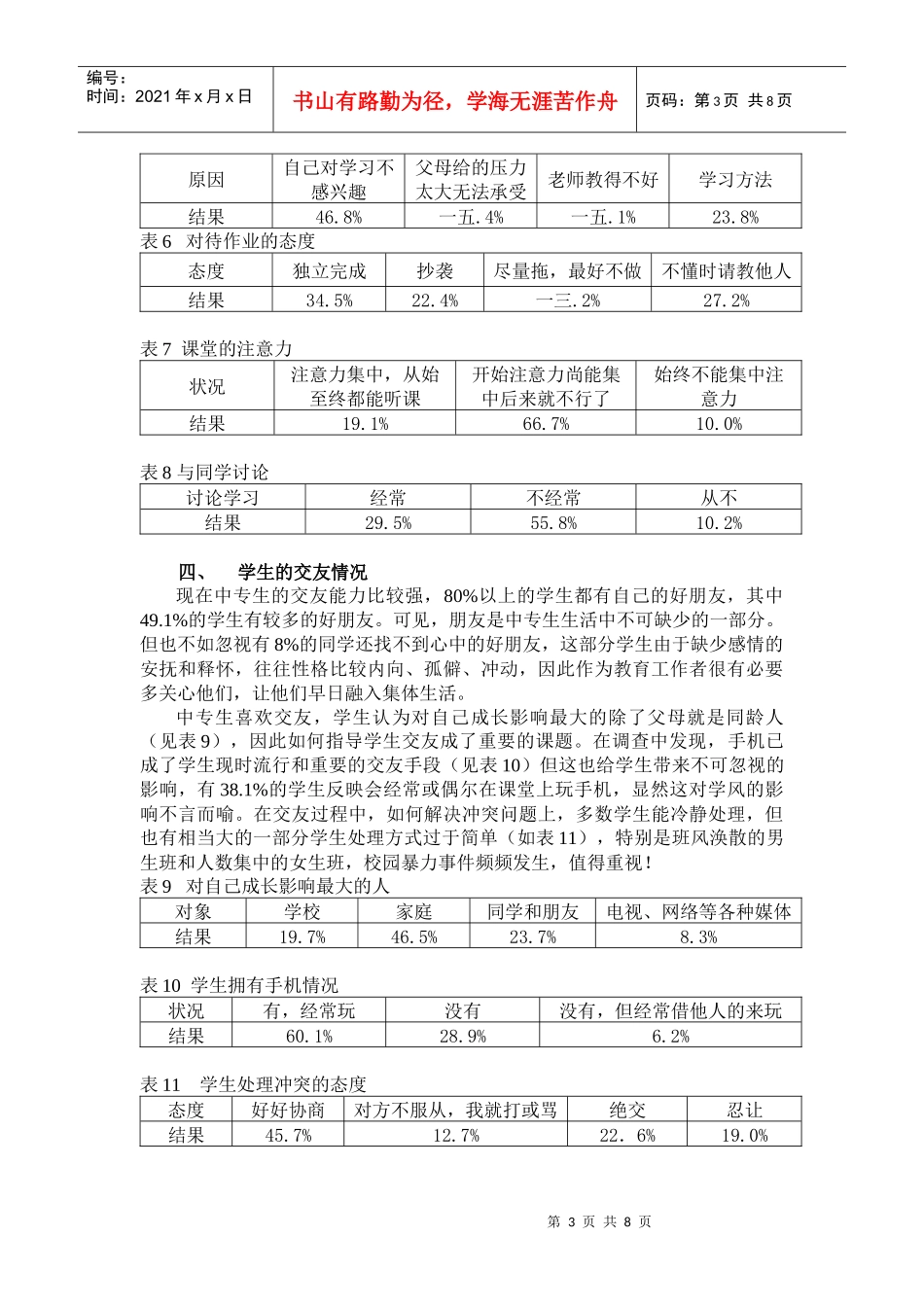 关于中专生成长特点的调查报告_第3页