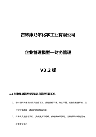 吉林康乃尔化学工业有限公司企业管理模型V32版--01财务--张兴民改