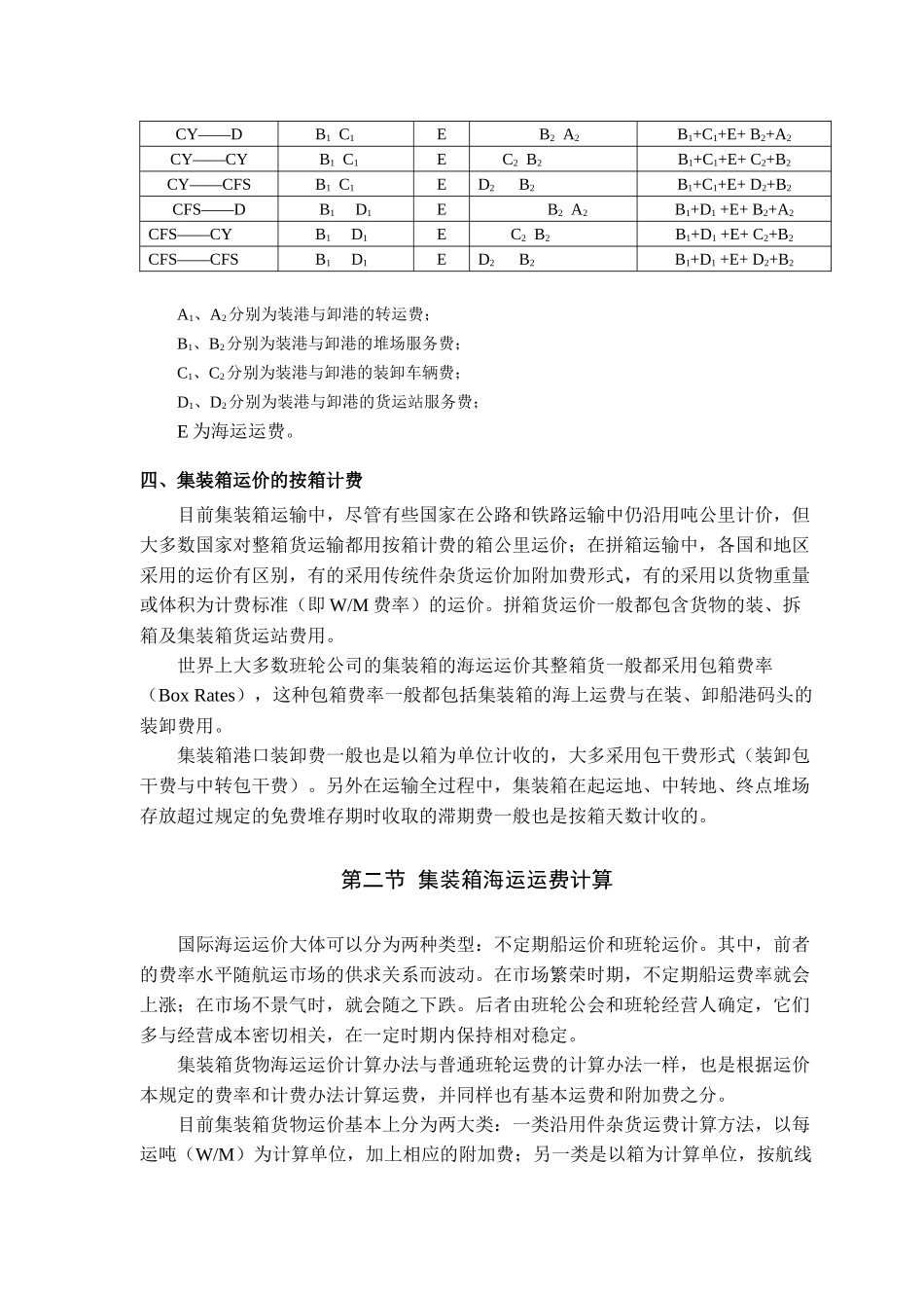 国际集装箱运输(八)运费计算_第3页