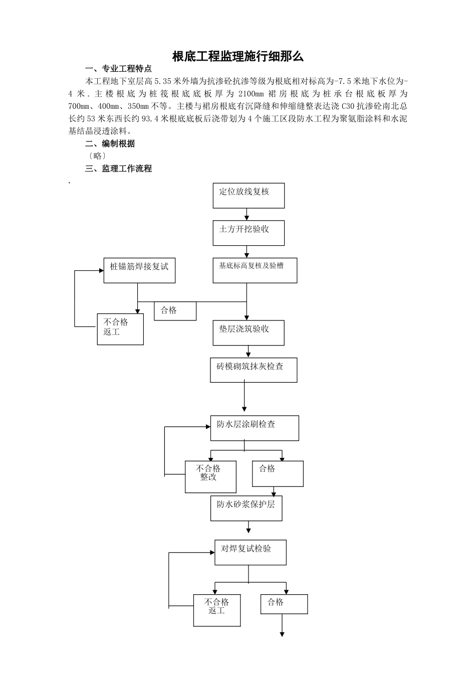 地下室基础工程监理实施细则_第1页