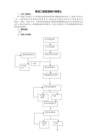 地下室基础工程监理实施细则