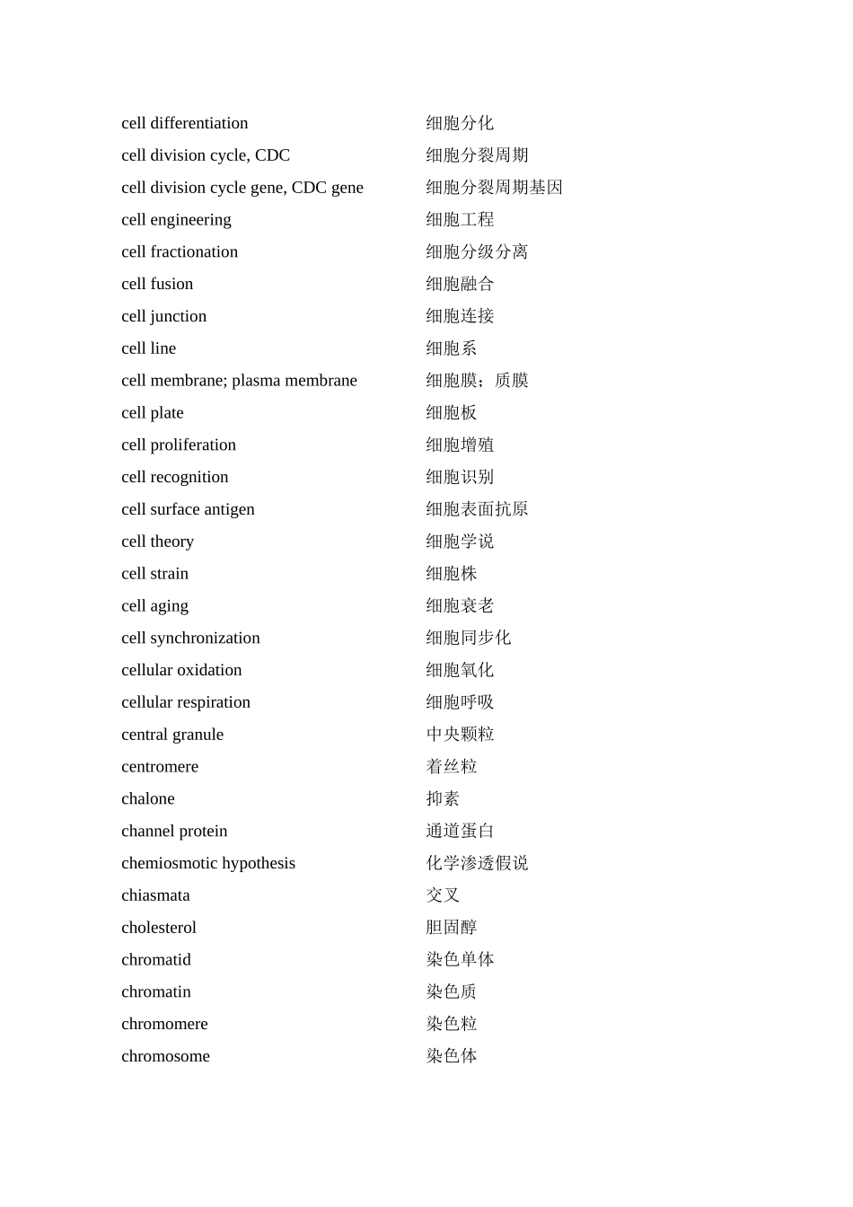 医学细胞生物学专业英语词汇_第3页