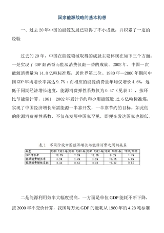 国家能源战略的基本思想