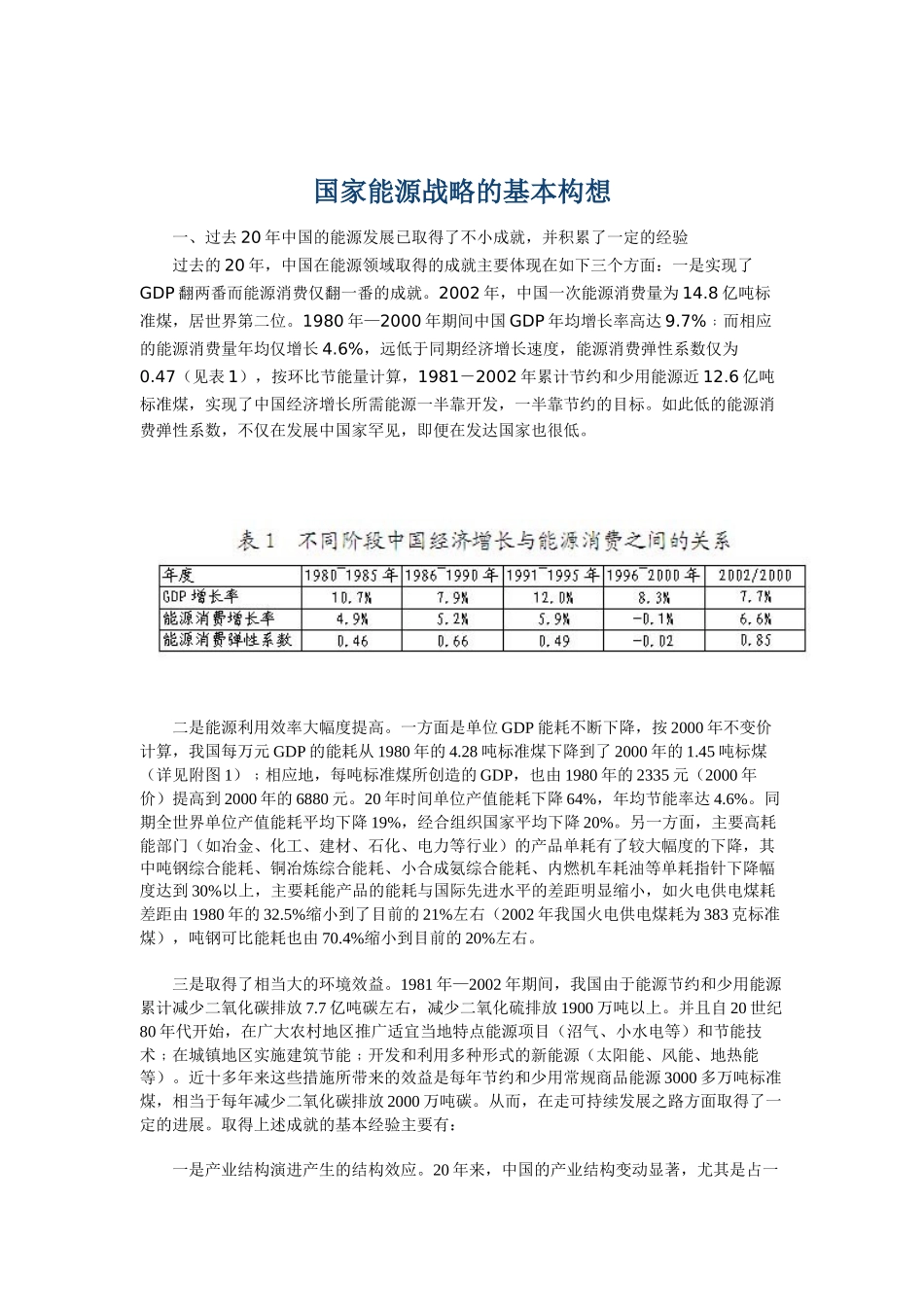 国家能源战略的基本构想概述_第1页
