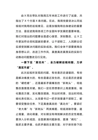 在巡视整改推进会上的讲话