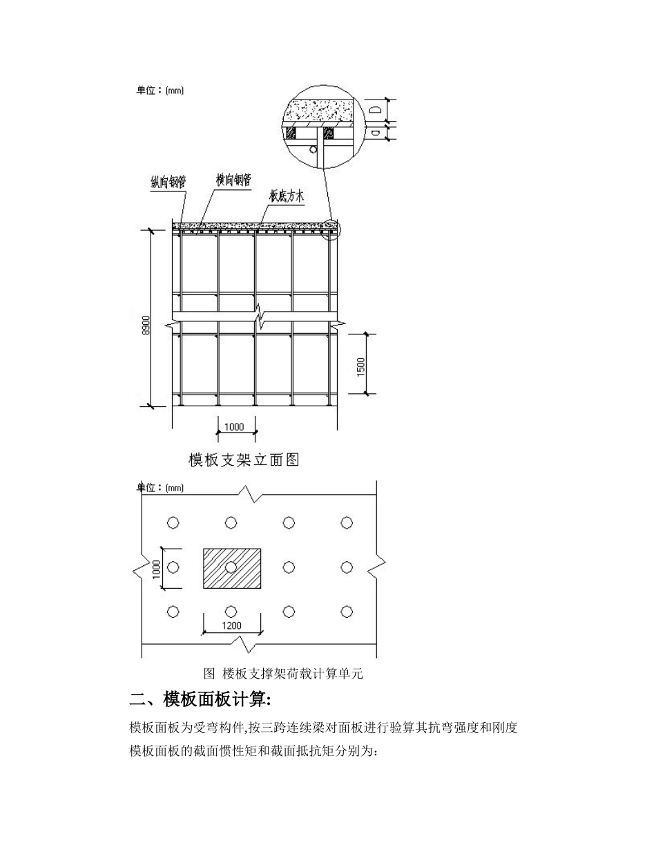 厂房工程高支撑模板施工组织设计方案（8.9m）(11页)_第2页