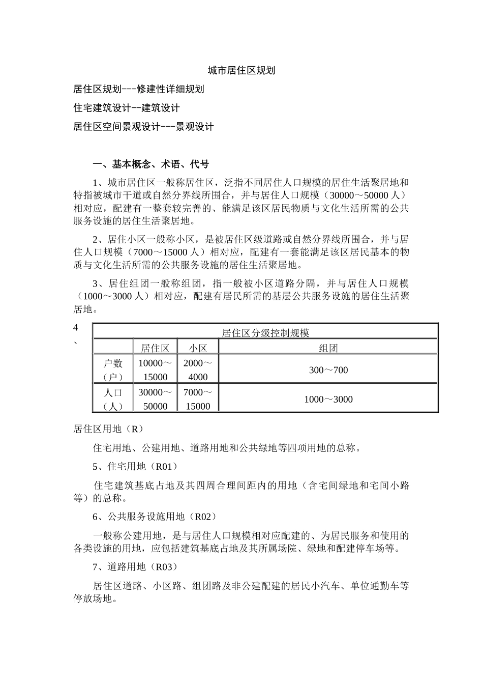 城市居住区规划要点_第1页