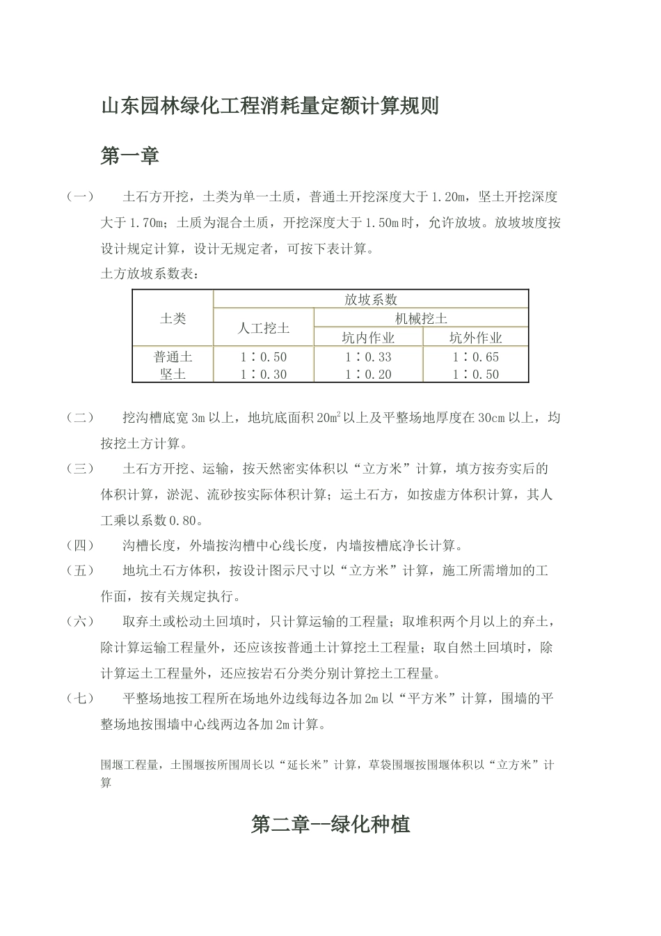 园林 定额工程量计算规则_第1页