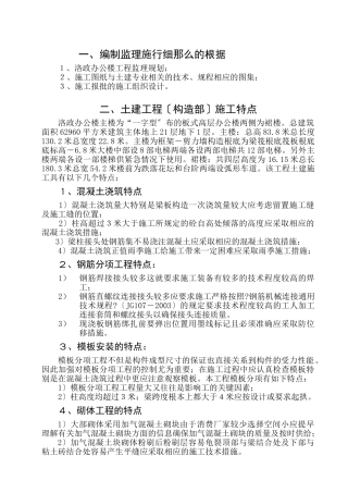 土建监理实施细则