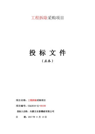 内蒙古安泰投标资料
