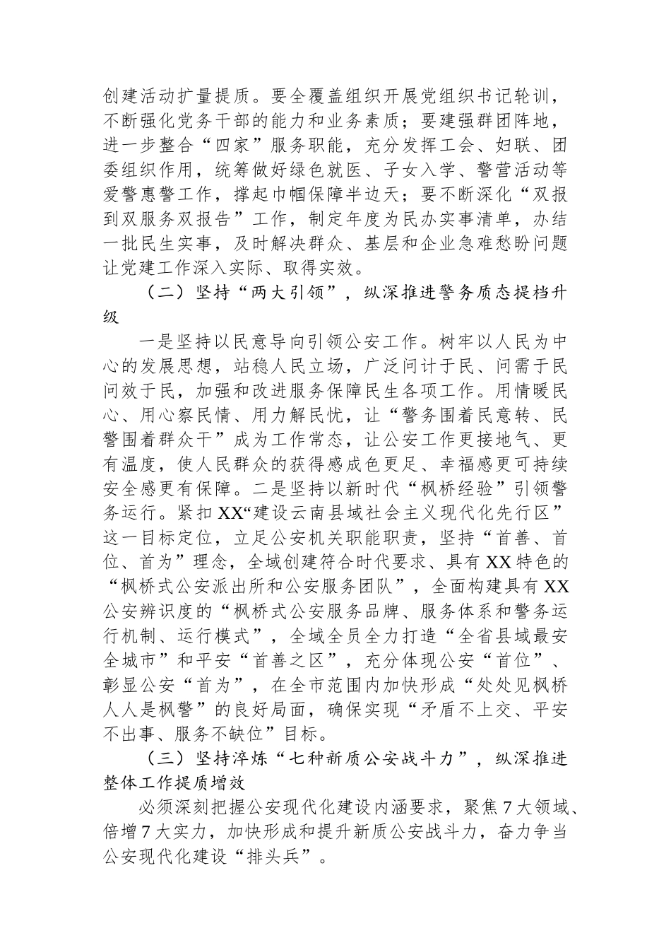 XX市2024年度公安工作报告_第3页