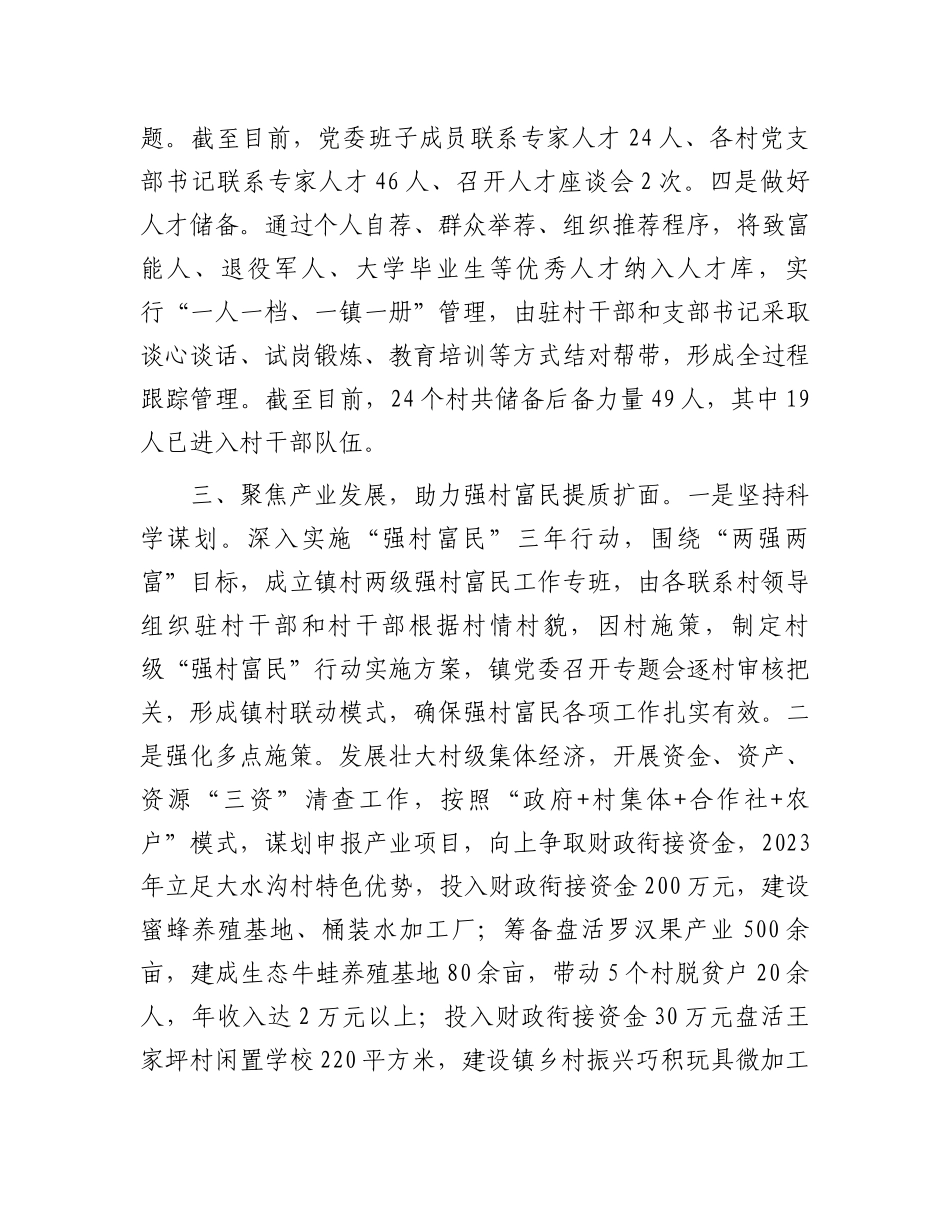 镇党委书记在党建引领基层治理经验分享会上的发言_第3页