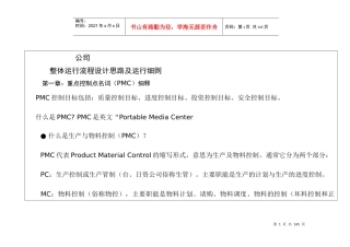 公司整体运行流程设计思路及运行细则范本