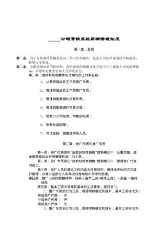 公司营销系统薪酬管理制度(doc9)
