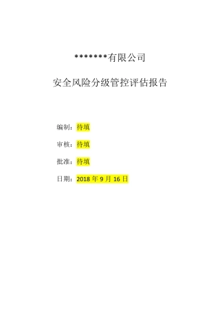 公司风险分级管控报告(模板)(PDF32页)