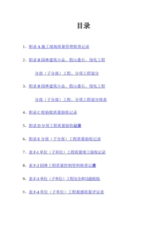 园林绿化工程验收标准(试行)检验批表格1