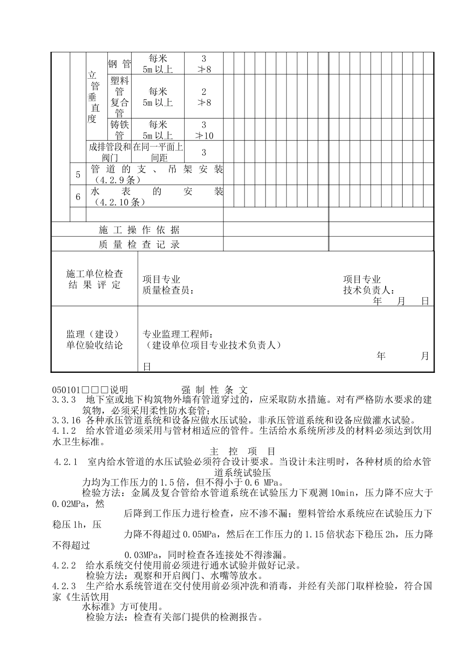 建筑给水排水及采暖工程检查详表13_第2页