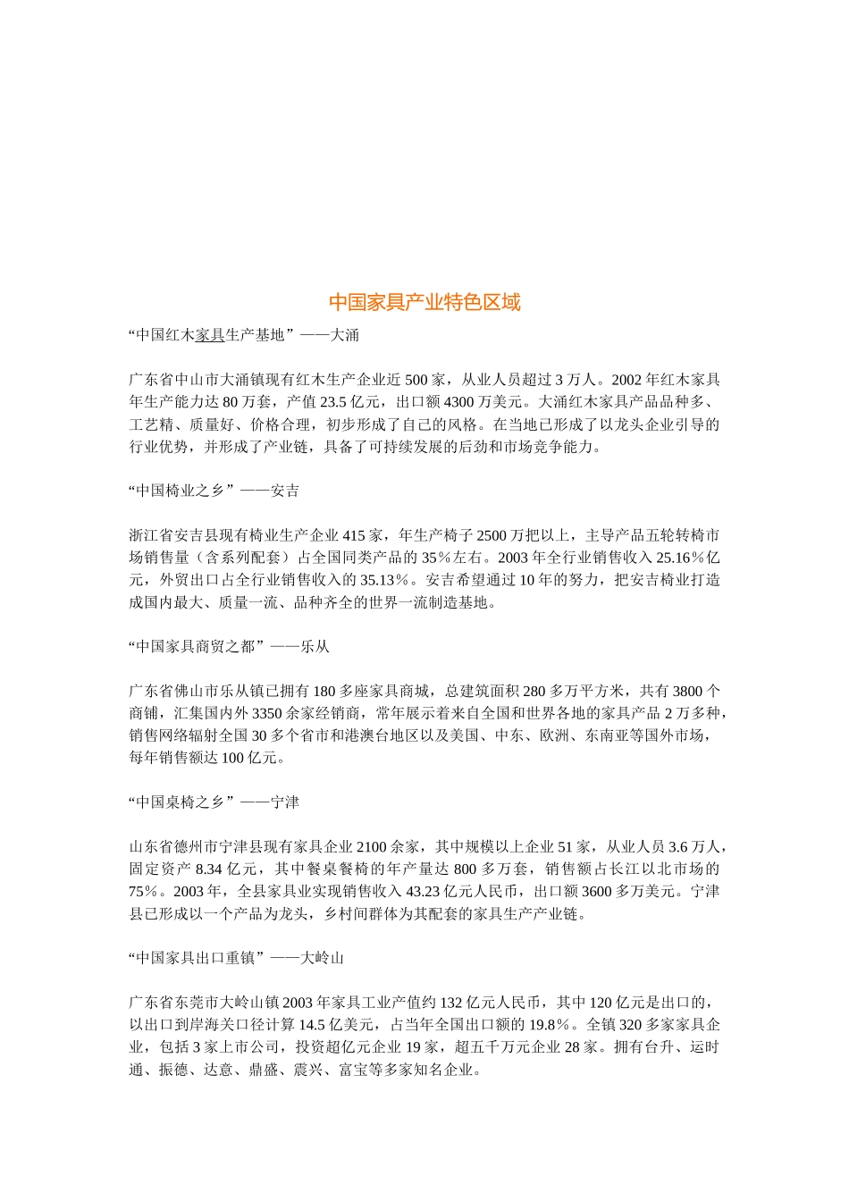 我国家具产业特色区域_第1页